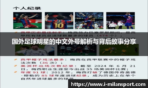国外足球明星的中文外号解析与背后故事分享